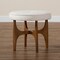 Baxton Studio Theo Japandi Cream Boucle Fabric and Walnut Brown Finished Rubberwood Ottoman Footstool 228-12966-ZORO - alternate 3